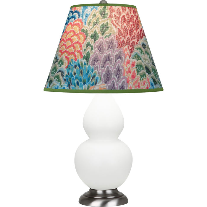 Robert Abbey MDY12S One Light Accent Lamp, Matte Daisy Glazed Ceramic w/Antique Silvered