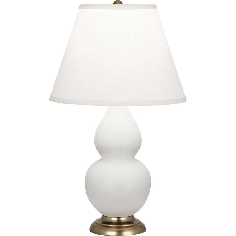 Robert Abbey MDY50 One Light Accent Lamp, Matte Daisy Glazed Ceramic w/Antique Natural Brassed