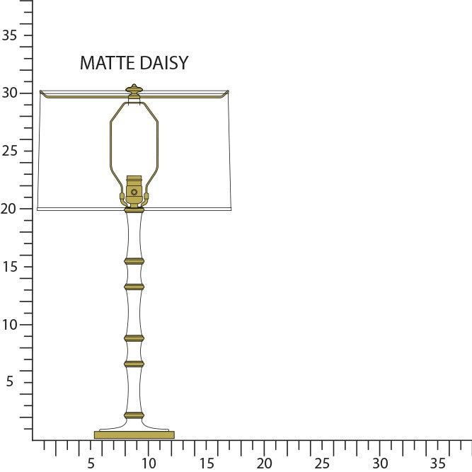 Robert Abbey MDY71 One Light Table Lamp, Matte Daisy w/Modern Brass