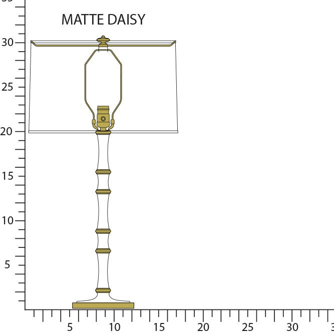 Robert Abbey MDY71X One Light Table Lamp, Matte Daisy w/Modern Brass