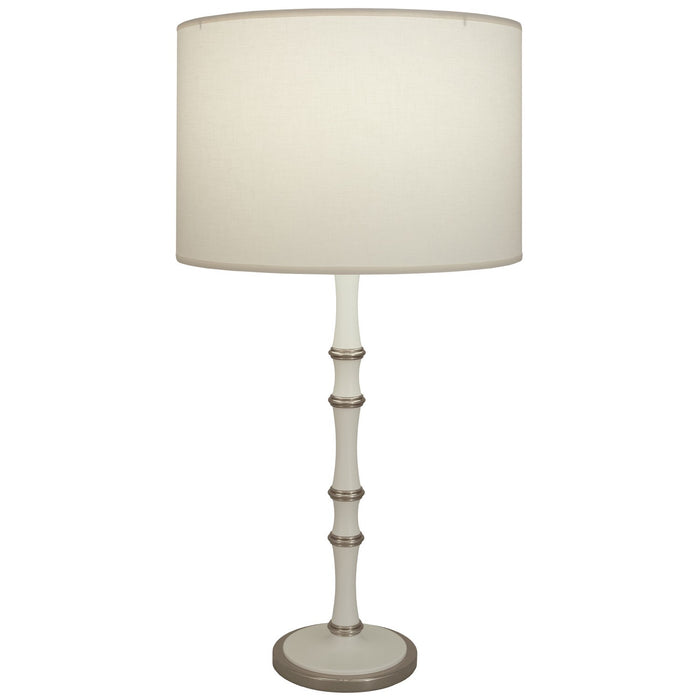Robert Abbey MDY72 One Light Table Lamp, Matte Daisy w/Polished Nickel