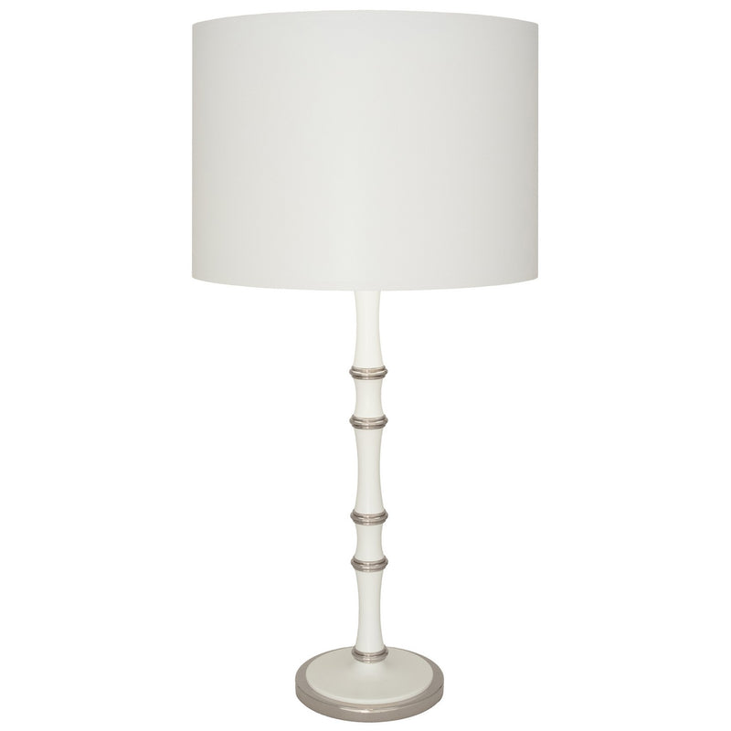 Robert Abbey MDY72X One Light Table Lamp, Matte Daisy w/Polished Nickel