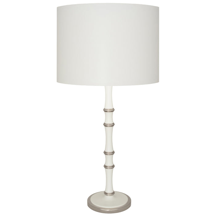 Robert Abbey MDY72X One Light Table Lamp, Matte Daisy w/Polished Nickel