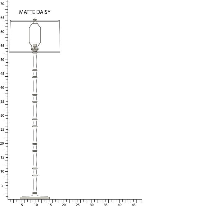 Robert Abbey MDY74 One Light Floor Lamp, Matte Daisy w/Polished Nickel