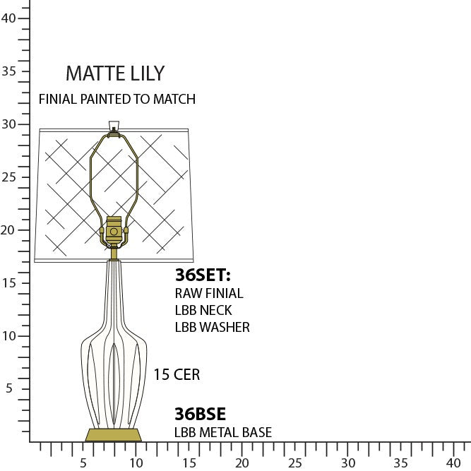 Robert Abbey MLY36 One Light Table Lamp, Matte Lily Glazed Ceramic w/Warm Brass