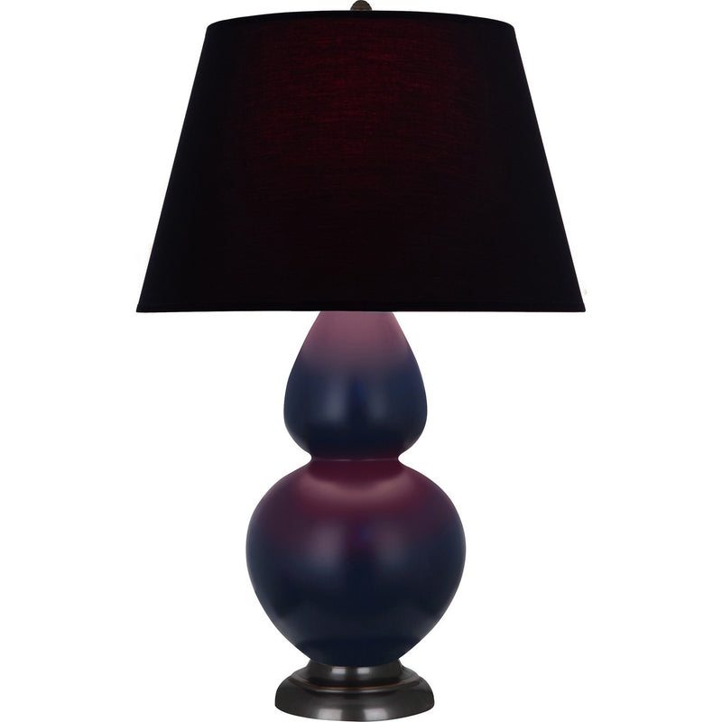Robert Abbey MMB57K One Light Table Lamp, Matte Midnight Blue Glazed Ceramic w/Deep Patina Bronzeed