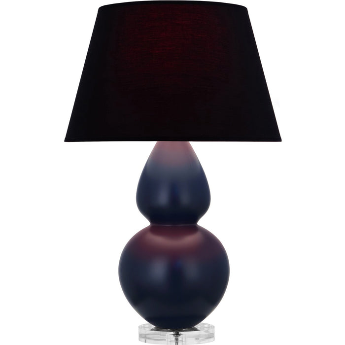 Robert Abbey MMB62K One Light Table Lamp, Matte Midnight Blue Glazed Ceramic w/Lucite
