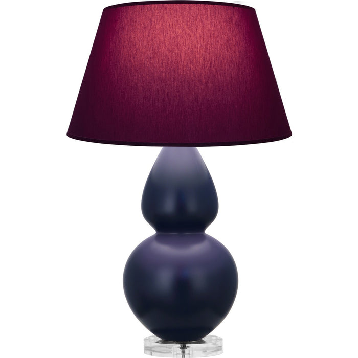 Robert Abbey MMB62P One Light Table Lamp, Matte Midnight Blue Glazed Ceramic w/Lucite