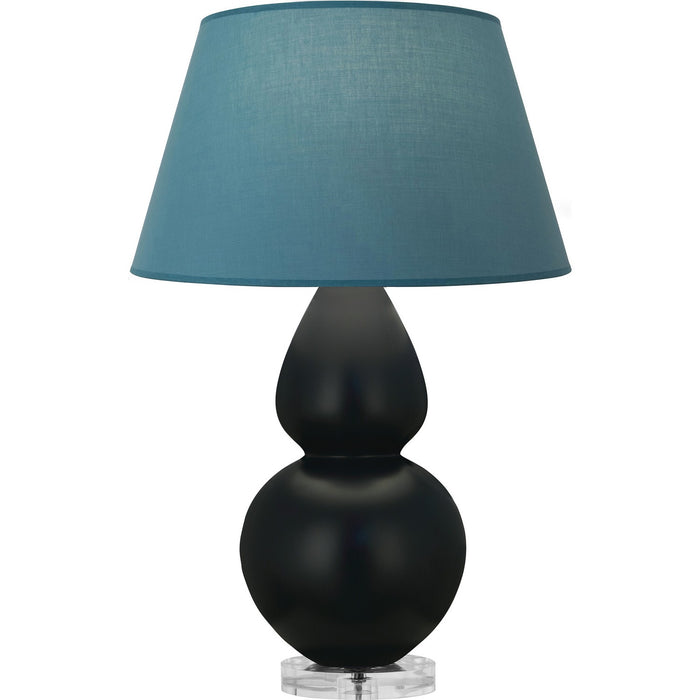 Robert Abbey MOS23B One Light Table Lamp, Matte Obsidian Glazed Ceramic w/Lucite