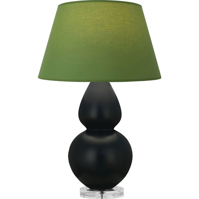 Robert Abbey MOS23G One Light Table Lamp, Matte Obsidian Glazed Ceramic w/Lucite
