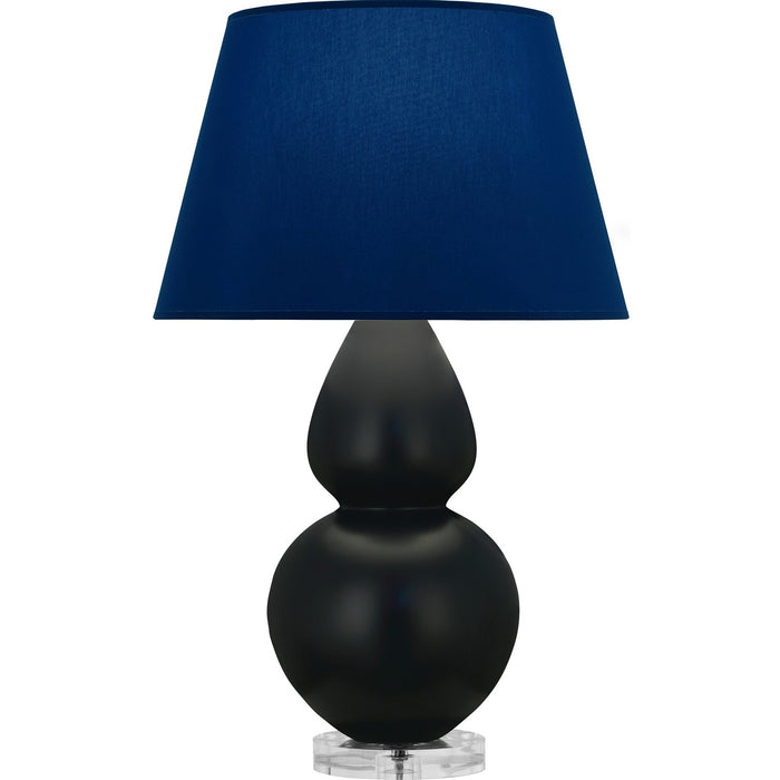 Robert Abbey MOS23N One Light Table Lamp, Matte Obsidian Glazed Ceramic w/Lucite