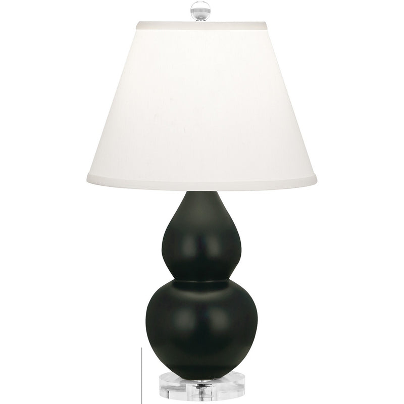 Robert Abbey MOS53 One Light Accent Lamp, Matte Obsidian Glazed Ceramic w/Lucite