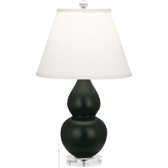 Robert Abbey MOS53 One Light Accent Lamp, Matte Obsidian Glazed Ceramic w/Lucite