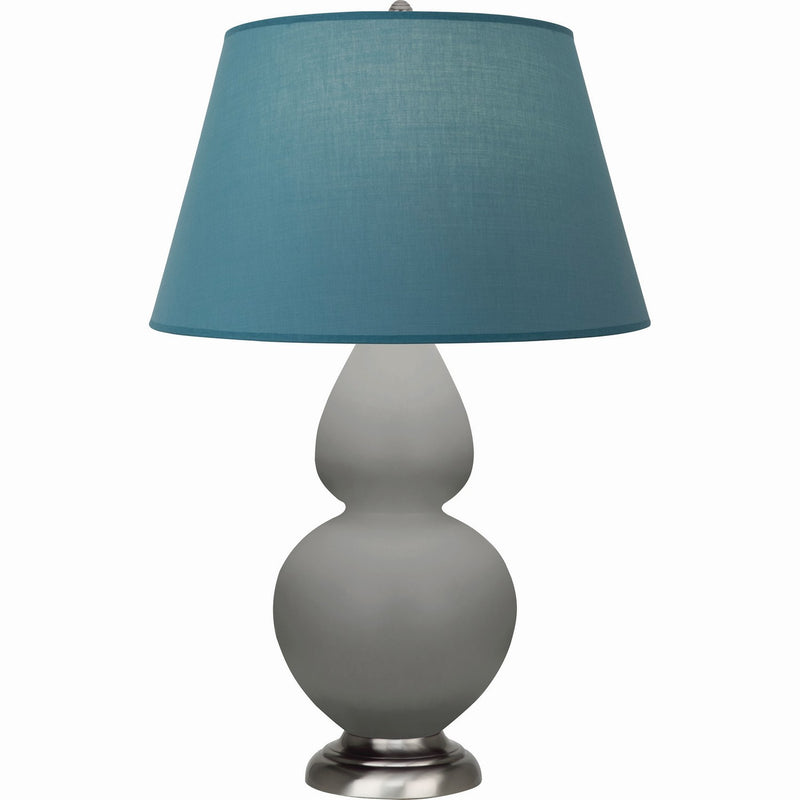 Robert Abbey MST59B One Light Table Lamp, Matte Smokey Taupe Glazed Ceramic w/Antique Silvered