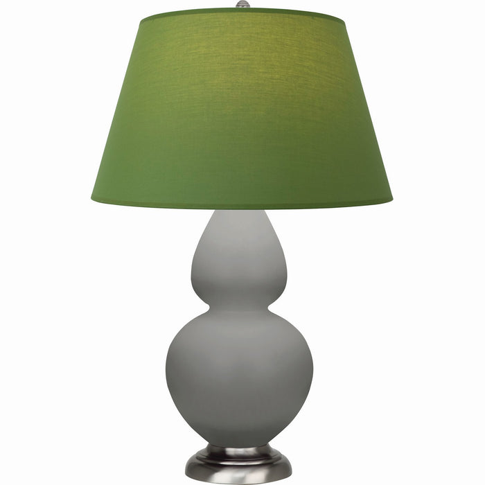 Robert Abbey MST59G One Light Table Lamp, Matte Smokey Taupe Glazed Ceramic w/Antique Silvered