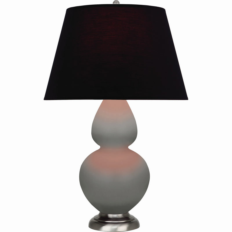 Robert Abbey MST59K One Light Table Lamp, Matte Smokey Taupe Glazed Ceramic w/Antique Silvered