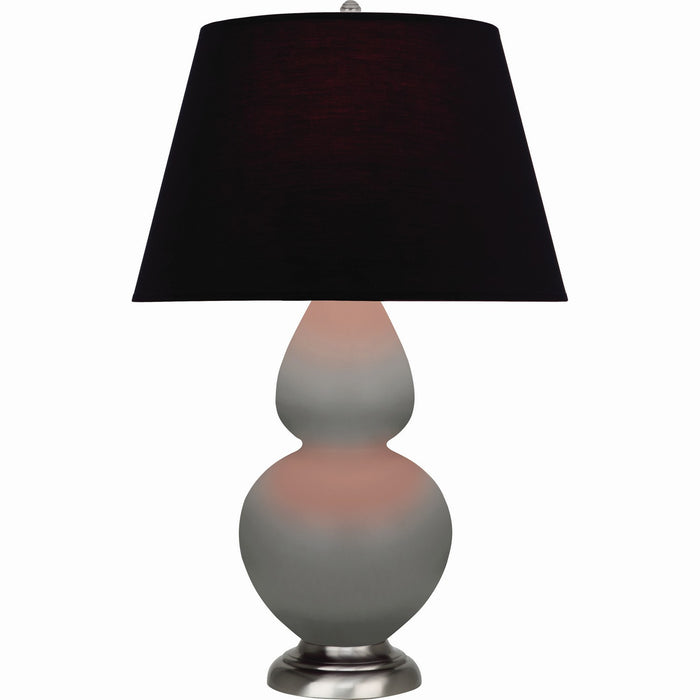 Robert Abbey MST59K One Light Table Lamp, Matte Smokey Taupe Glazed Ceramic w/Antique Silvered