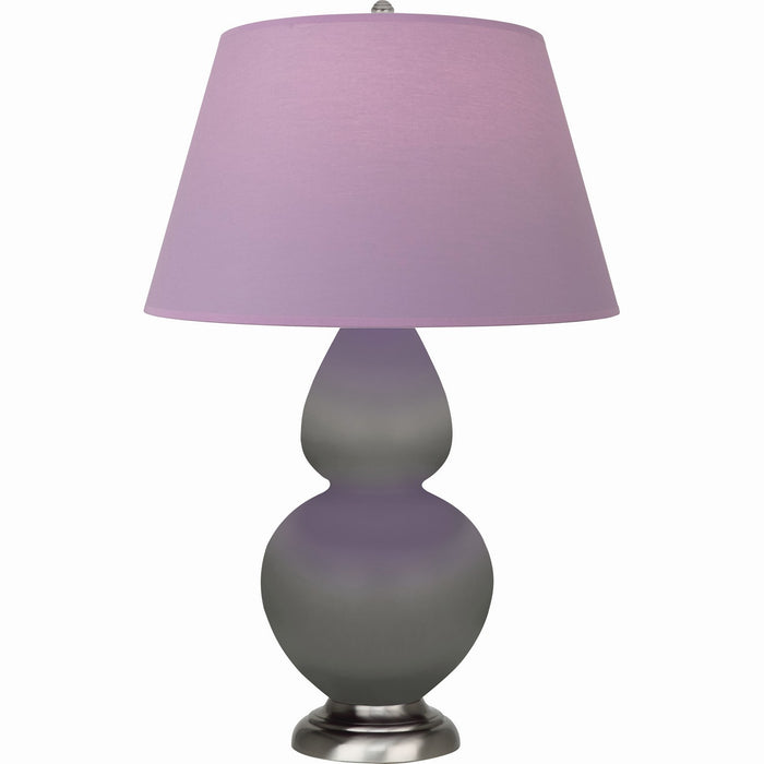 Robert Abbey MST59L One Light Table Lamp, Matte Smokey Taupe Glazed Ceramic w/Antique Silvered