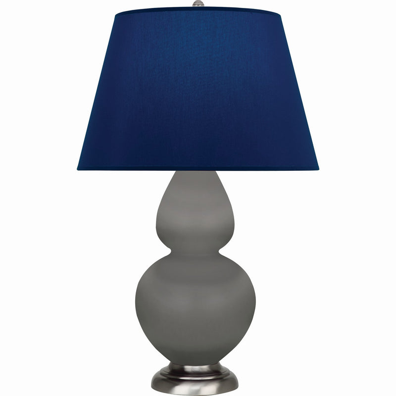 Robert Abbey MST59N One Light Table Lamp, Matte Smokey Taupe Glazed Ceramic w/Antique Silvered