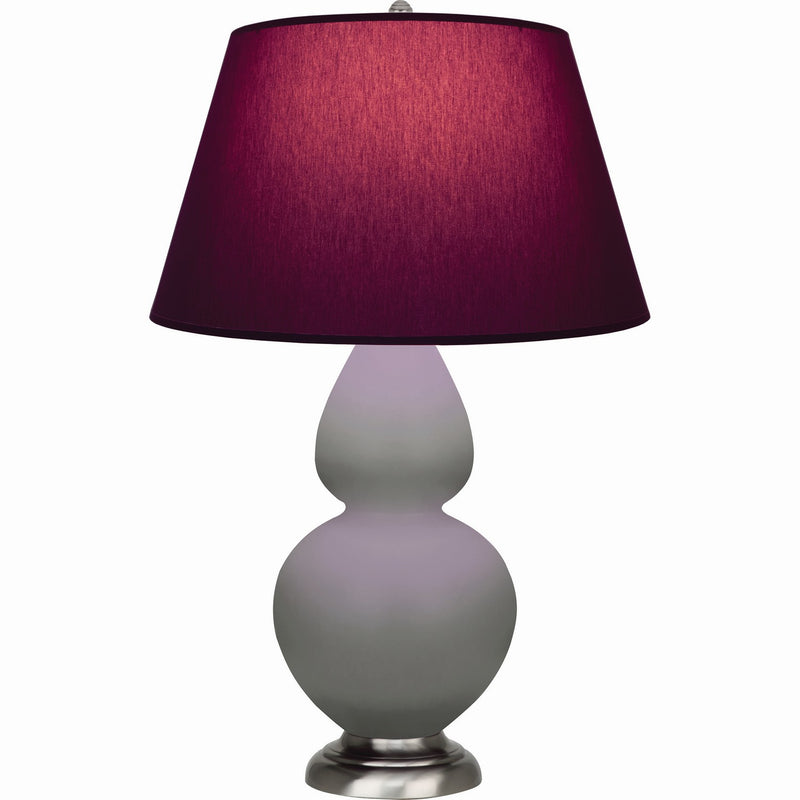 Robert Abbey MST59P One Light Table Lamp, Matte Smokey Taupe Glazed Ceramic w/Antique Silvered