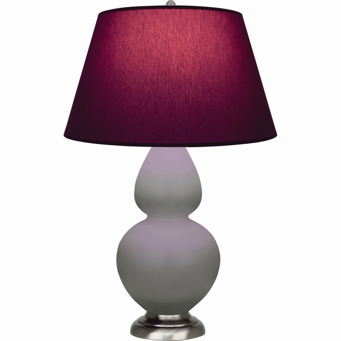 Robert Abbey MST59P One Light Table Lamp, Matte Smokey Taupe Glazed Ceramic w/Antique Silvered