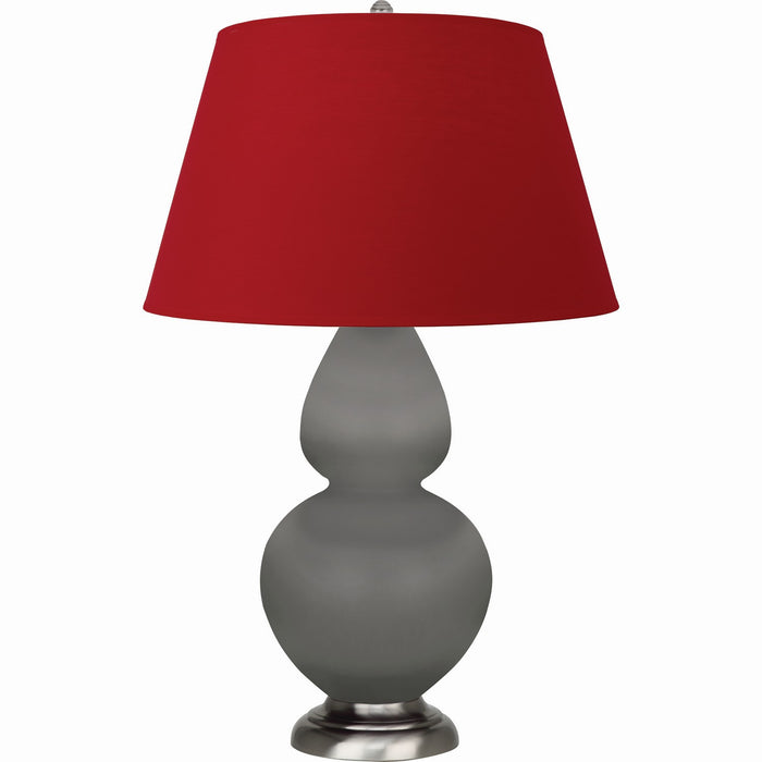 Robert Abbey MST59R One Light Table Lamp, Matte Smokey Taupe Glazed Ceramic w/Antique Silvered