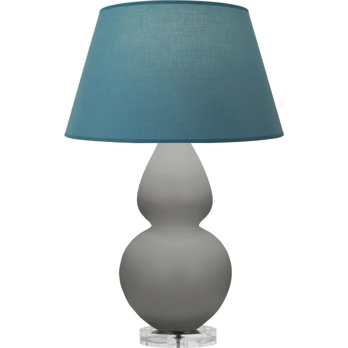 Robert Abbey MST62B One Light Table Lamp, Matte Smokey Taupe Glazed Ceramic w/Lucite