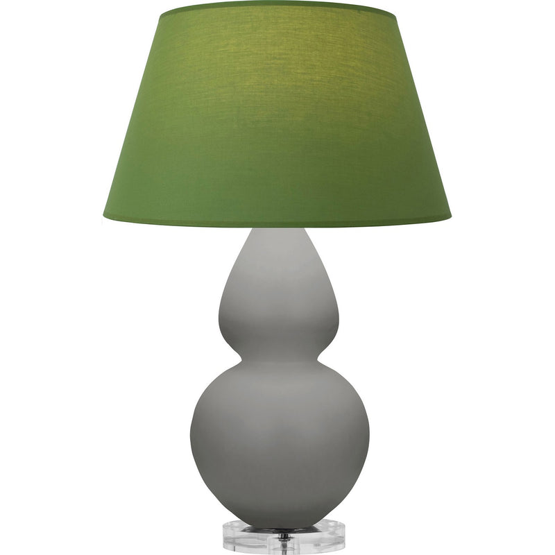Robert Abbey MST62G One Light Table Lamp, Matte Smokey Taupe Glazed Ceramic w/Lucite