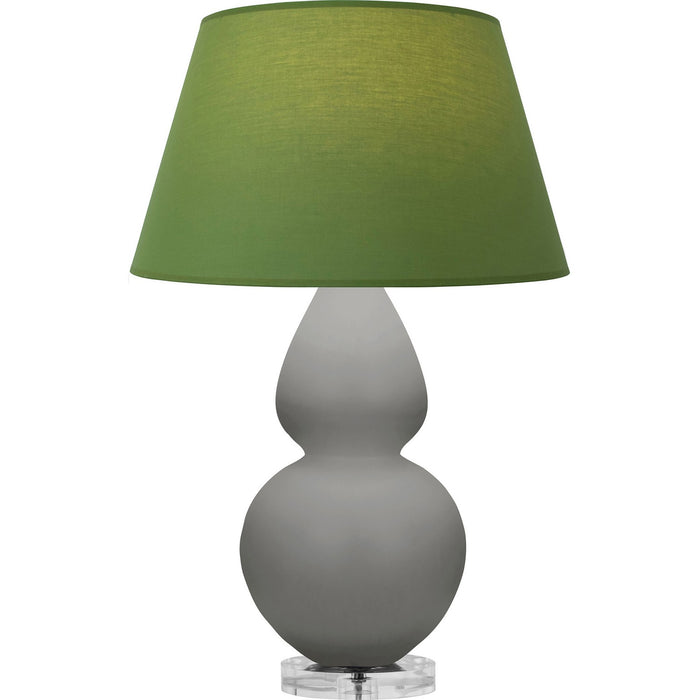 Robert Abbey MST62G One Light Table Lamp, Matte Smokey Taupe Glazed Ceramic w/Lucite