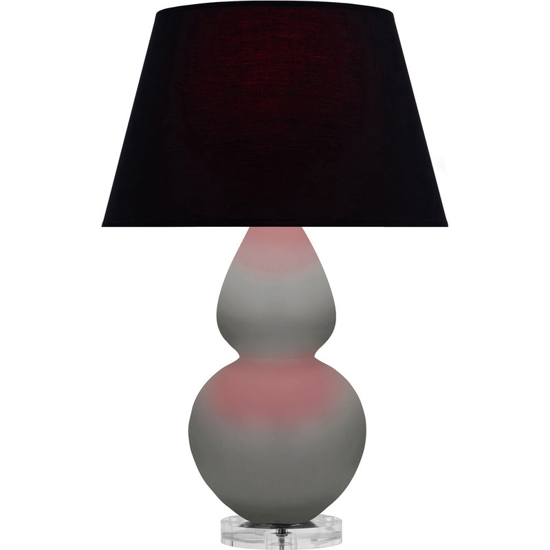Robert Abbey MST62K One Light Table Lamp, Matte Smokey Taupe Glazed Ceramic w/Lucite
