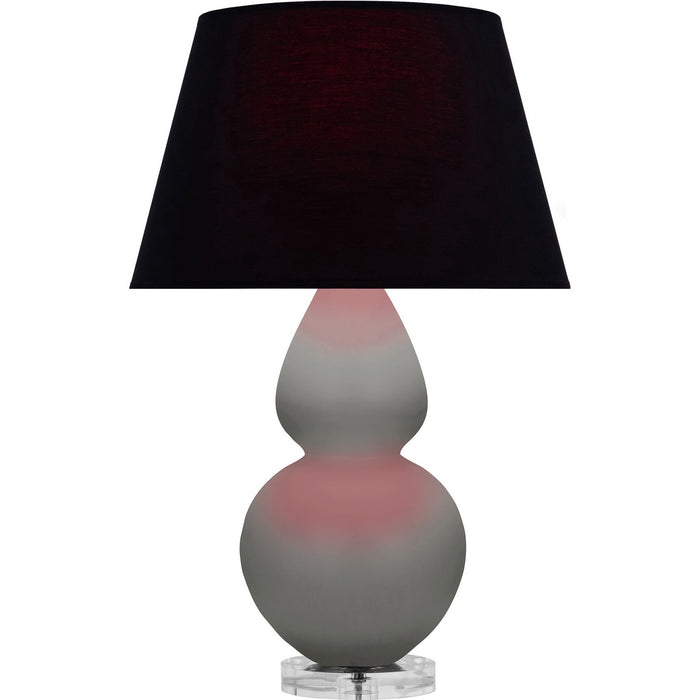 Robert Abbey MST62K One Light Table Lamp, Matte Smokey Taupe Glazed Ceramic w/Lucite