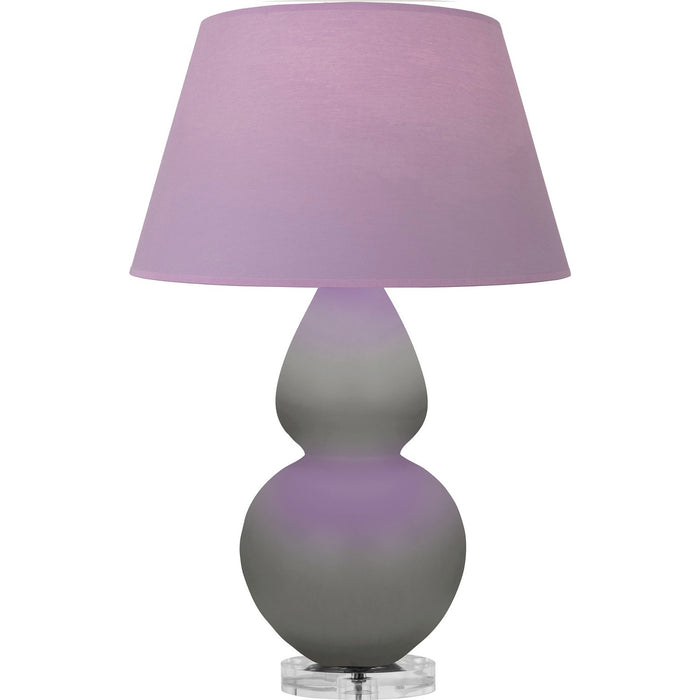 Robert Abbey MST62L One Light Table Lamp, Matte Smokey Taupe Glazed Ceramic w/Lucite