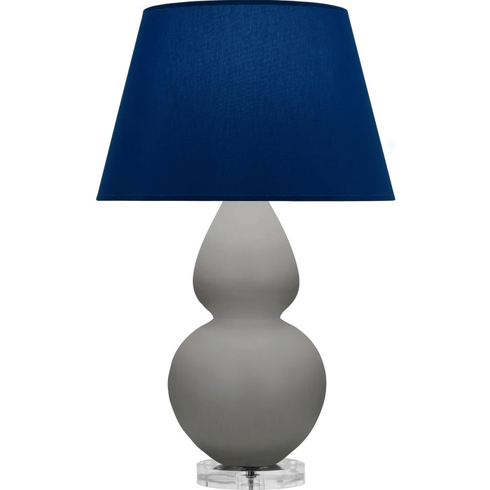 Robert Abbey MST62N One Light Table Lamp, Matte Smokey Taupe Glazed Ceramic w/Lucite
