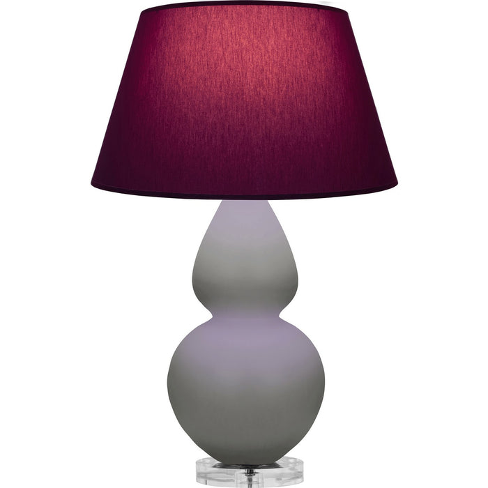 Robert Abbey MST62P One Light Table Lamp, Matte Smokey Taupe Glazed Ceramic w/Lucite