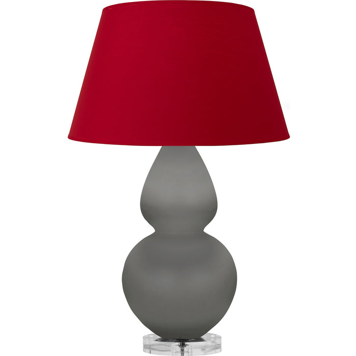 Robert Abbey MST62R One Light Table Lamp, Matte Smokey Taupe Glazed Ceramic w/Lucite