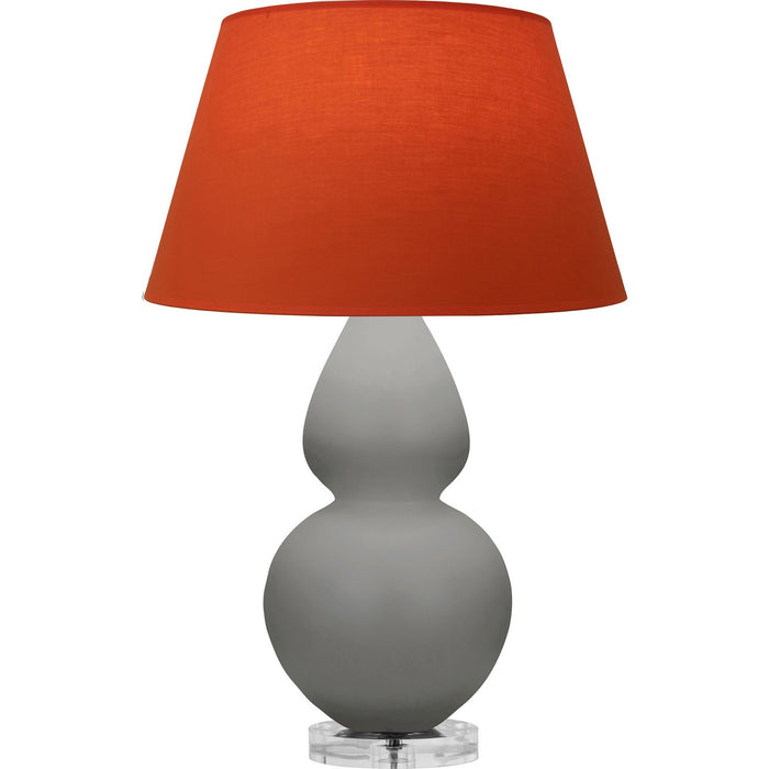 Robert Abbey MST62T One Light Table Lamp, Matte Smokey Taupe Glazed Ceramic w/Lucite