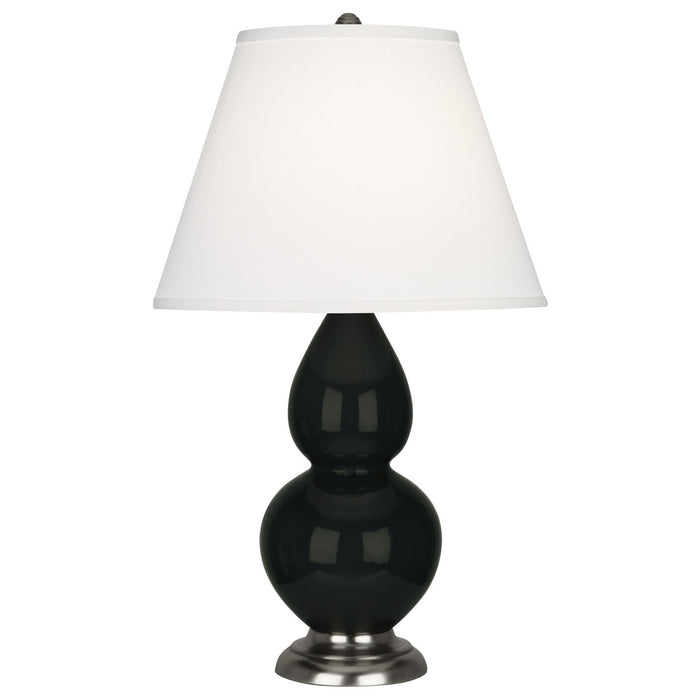 Robert Abbey OS12X One Light Accent Lamp, Obsidian Glazed Ceramic w/Antique Silvered