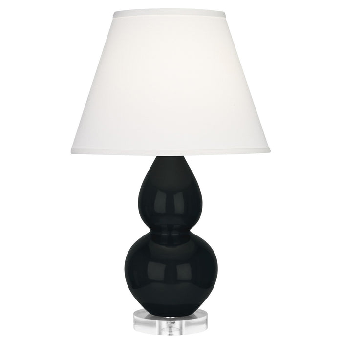 Robert Abbey OS13X One Light Accent Lamp, Obsidian Glazed Ceramic w/Lucite