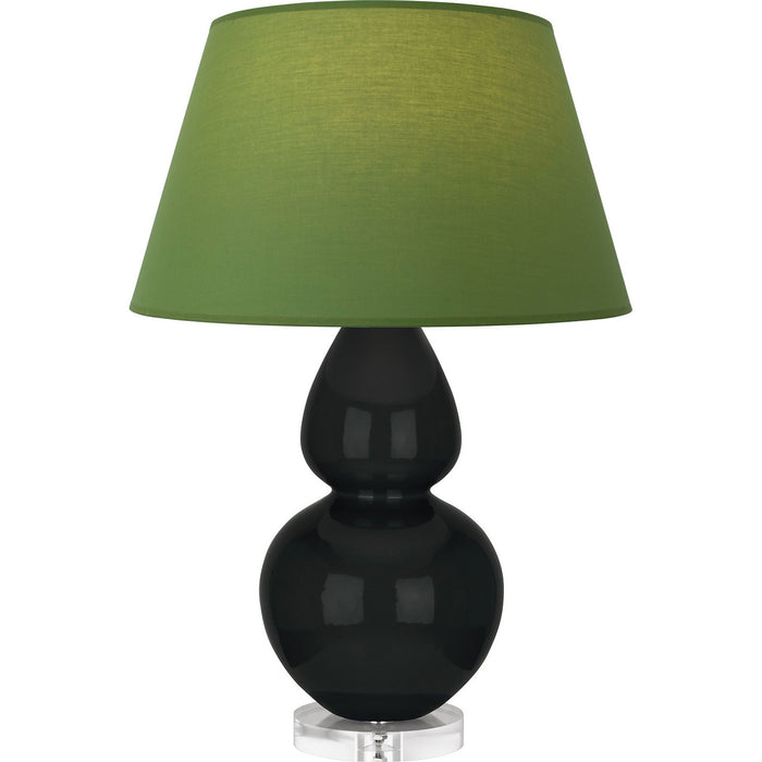 Robert Abbey OS23G One Light Table Lamp, Obsidian Glazed Ceramic w/Lucite