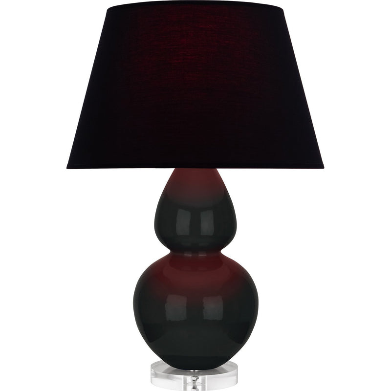 Robert Abbey OS23K One Light Table Lamp, Obsidian Glazed Ceramic w/Lucite