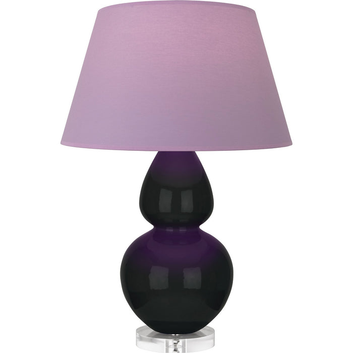Robert Abbey OS23L One Light Table Lamp, Obsidian Glazed Ceramic w/Lucite