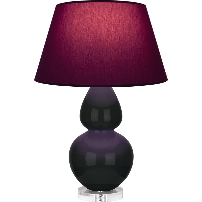 Robert Abbey OS23P One Light Table Lamp, Obsidian Glazed Ceramic w/Lucite