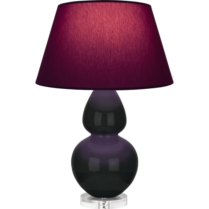 Robert Abbey OS23P One Light Table Lamp, Obsidian Glazed Ceramic w/Lucite