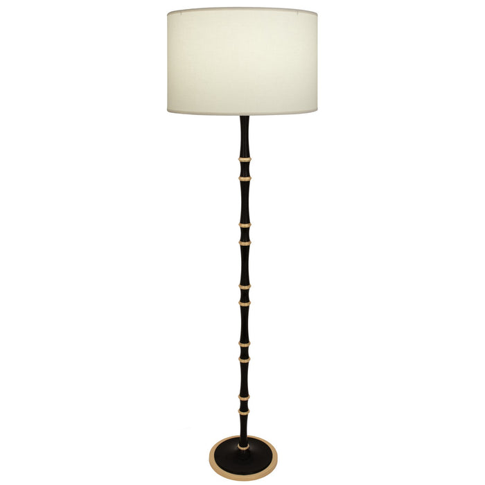 Robert Abbey OS73 One Light Floor Lamp, Obsidian w/Modern Brass