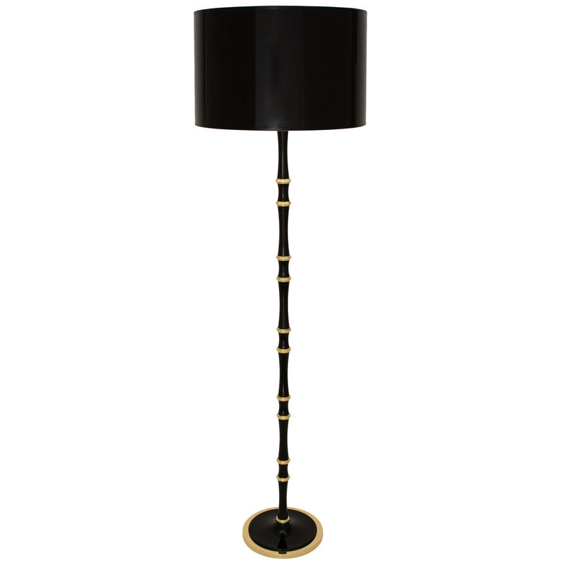 Robert Abbey OS73X One Light Floor Lamp, Obsidian w/Modern Brass