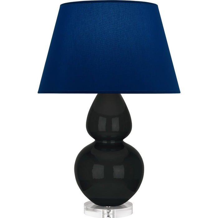 Robert Abbey OS23N One Light Table Lamp, Obsidian Glazed Ceramic w/Lucite