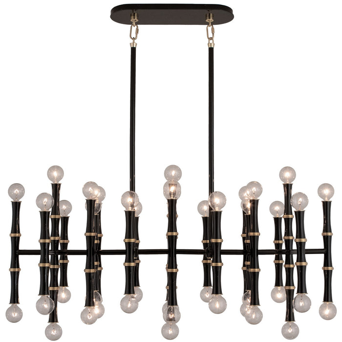 Robert Abbey OS77 42 Light Pendant, Obsidian w/Modern Brass