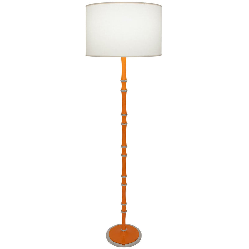 Robert Abbey PM74 One Light Floor Lamp, Pumpkin w/Polished Nickel