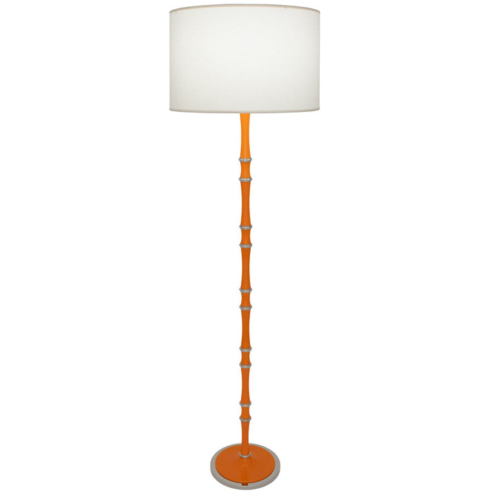 Robert Abbey PM74 One Light Floor Lamp, Pumpkin w/Polished Nickel