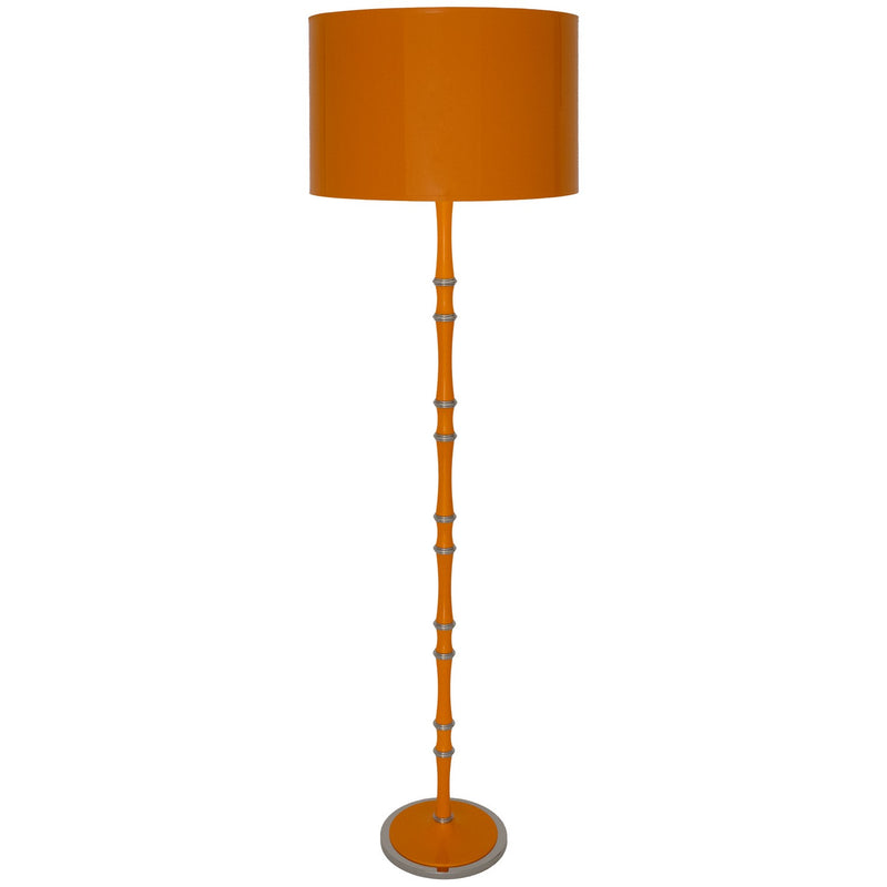Robert Abbey PM74X One Light Floor Lamp, Pumpkin w/Polished Nickel